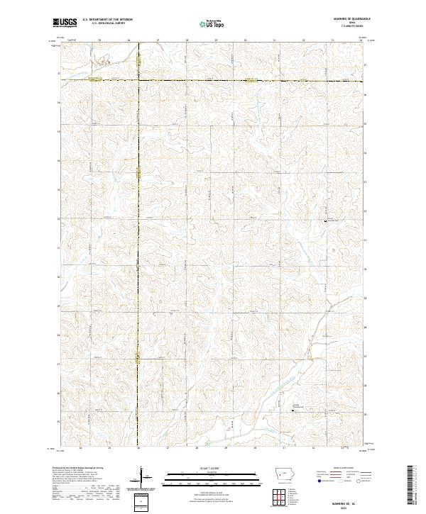 US Topo 7.5-minute map for Manning SE IA