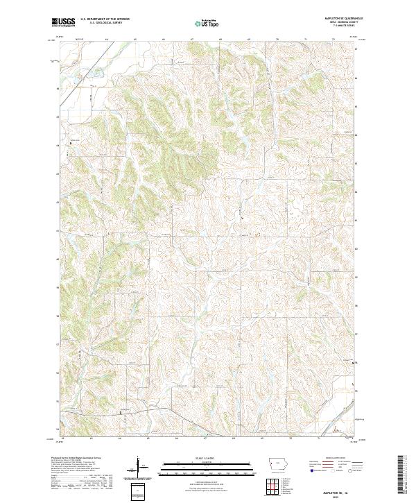 US Topo 7.5-minute map for Mapleton SE IA