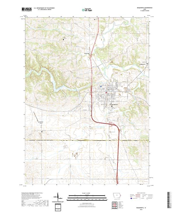 US Topo 7.5-minute map for Maquoketa IA