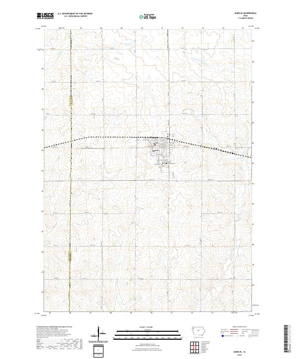 US Topo 7.5-minute map for Marcus IA