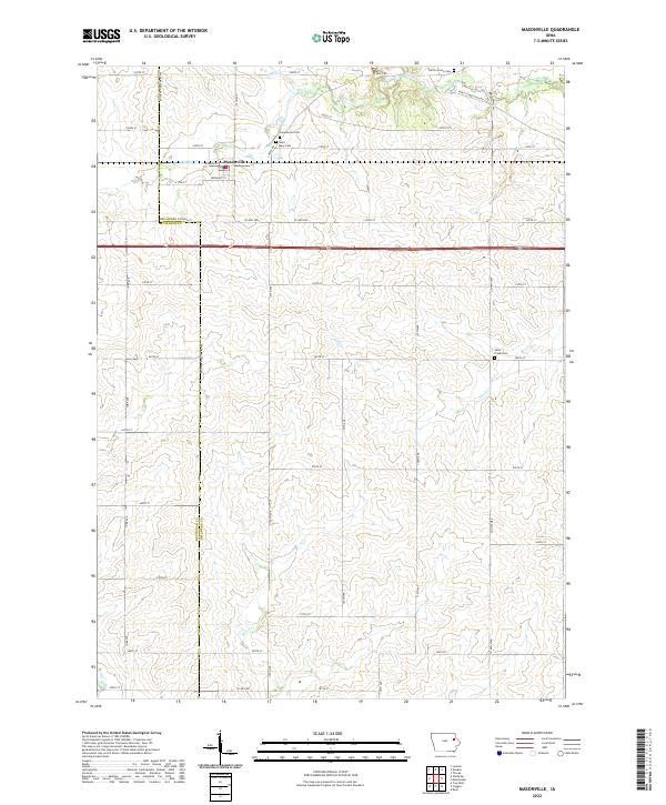 US Topo 7.5-minute map for Masonville IA