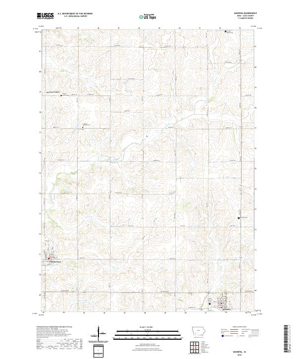 US Topo 7.5-minute map for Massena IA