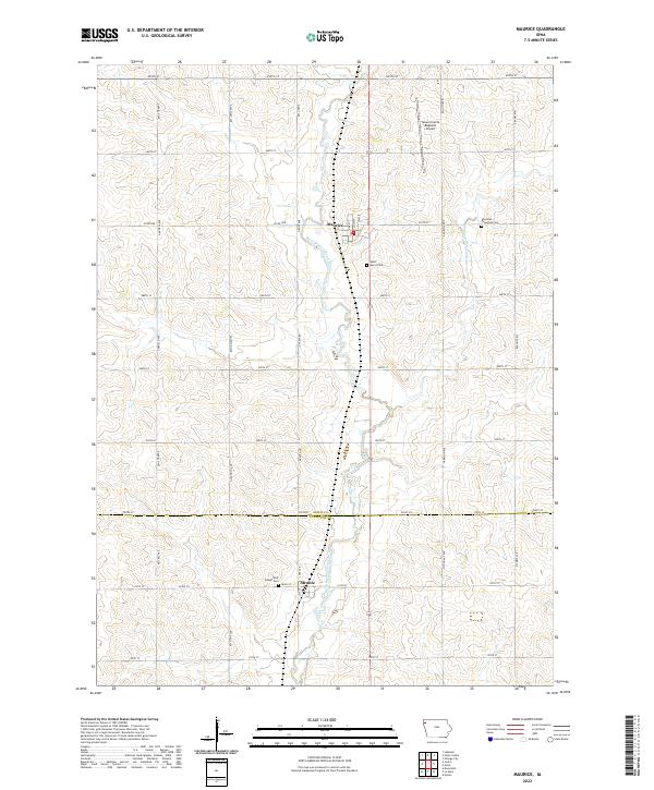 US Topo 7.5-minute map for Maurice IA