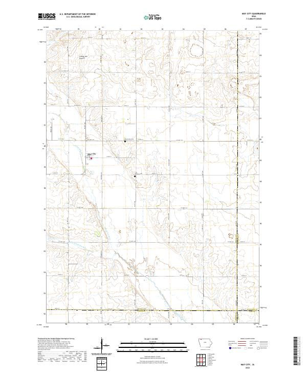 US Topo 7.5-minute map for May City IA