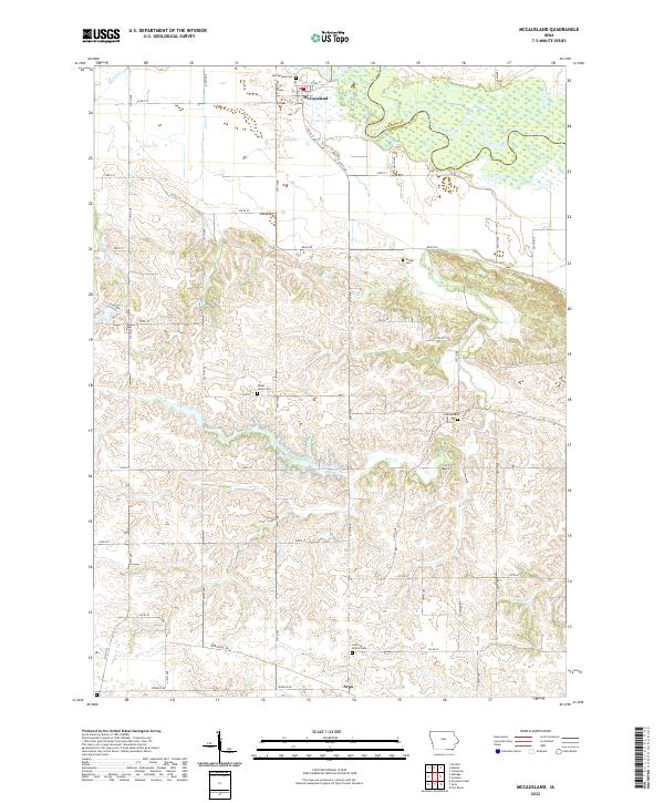 US Topo 7.5-minute map for McCausland IA