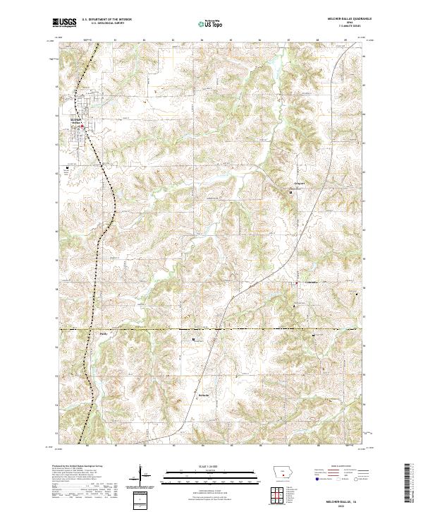 US Topo 7.5-minute map for Melcher-Dallas IA