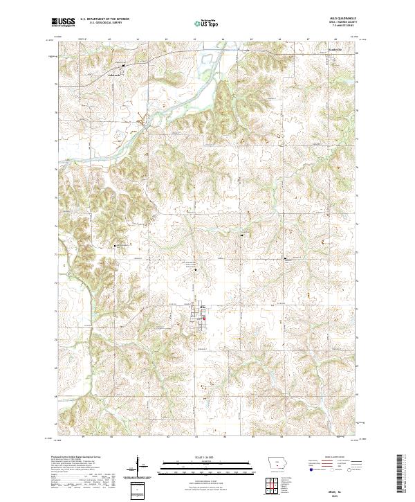 US Topo 7.5-minute map for Milo IA