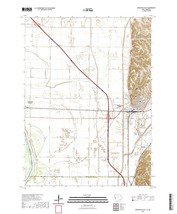 US Topo 7.5-minute map for Missouri Valley IANE