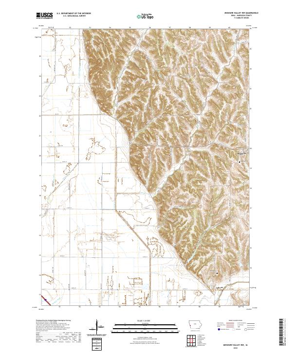 US Topo 7.5-minute map for Missouri Valley NW IA