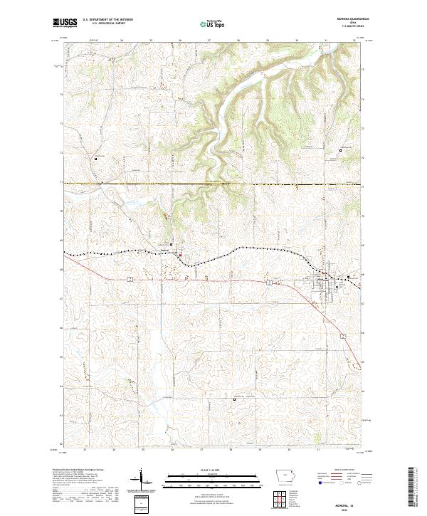 US Topo 7.5-minute map for Monona IA