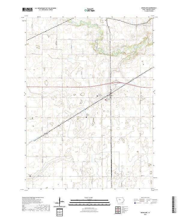 US Topo 7.5-minute map for Moorland IA