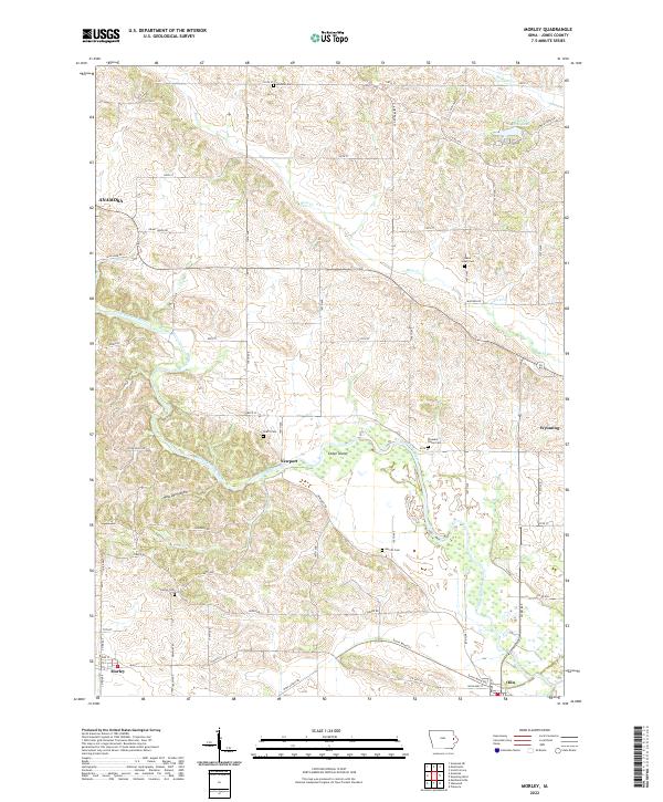 US Topo 7.5-minute map for Morley IA