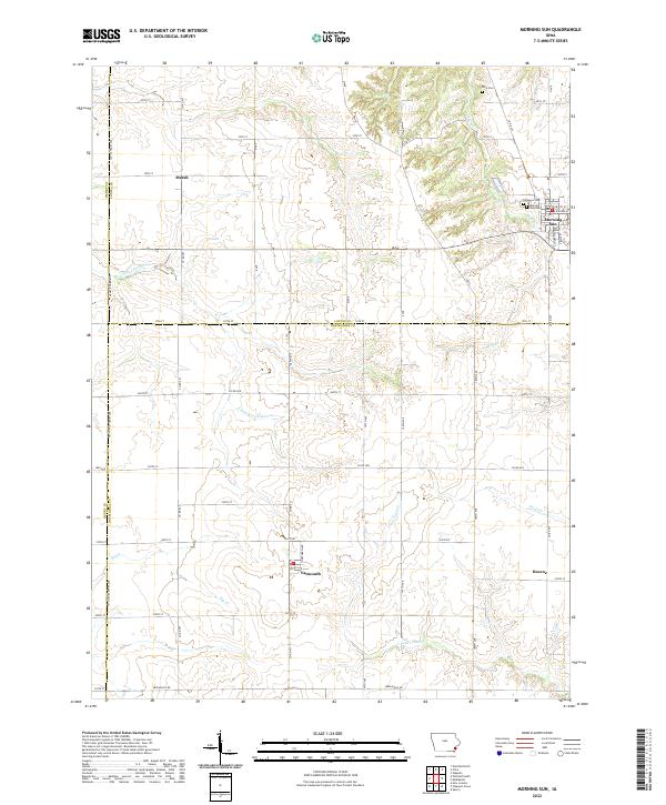 US Topo 7.5-minute map for Morning Sun IA