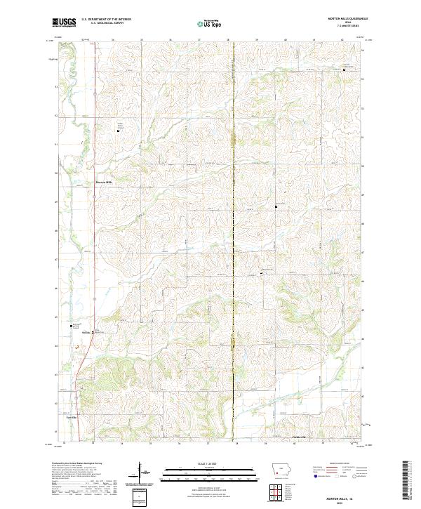 US Topo 7.5-minute map for Morton Mills IA