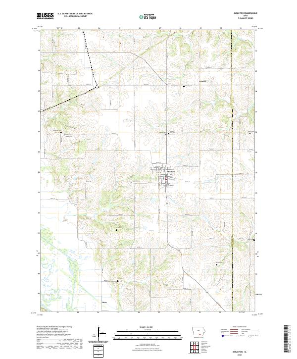 US Topo 7.5-minute map for Moulton IA