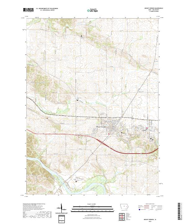 US Topo 7.5-minute map for Mount Vernon IA