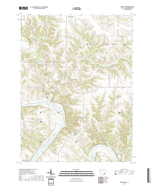 US Topo 7.5-minute map for Mount Zion IA