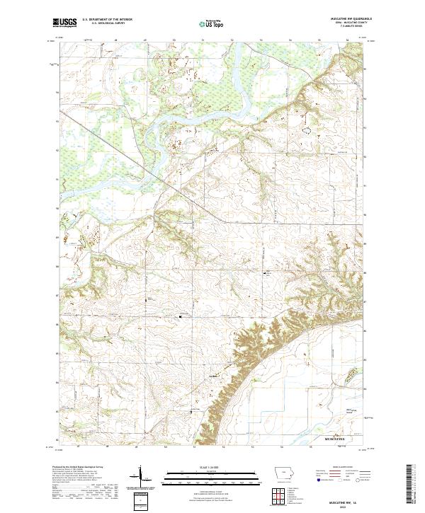 US Topo 7.5-minute map for Muscatine NW IA