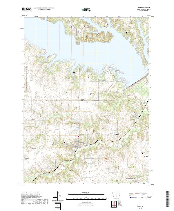 US Topo 7.5-minute map for Mystic IA