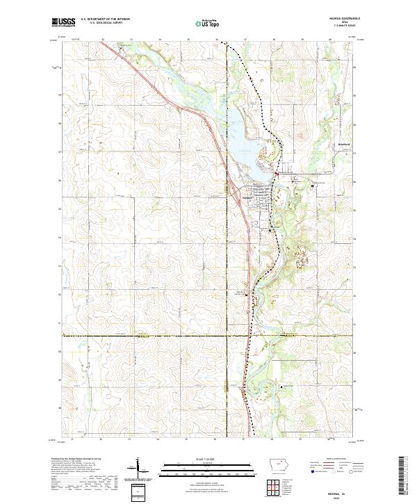 US Topo 7.5-minute map for Nashua IA