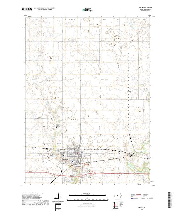 US Topo 7.5-minute map for Nevada IA