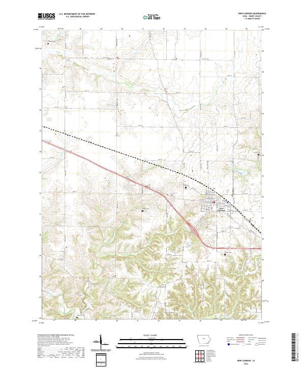 US Topo 7.5-minute map for New London IA