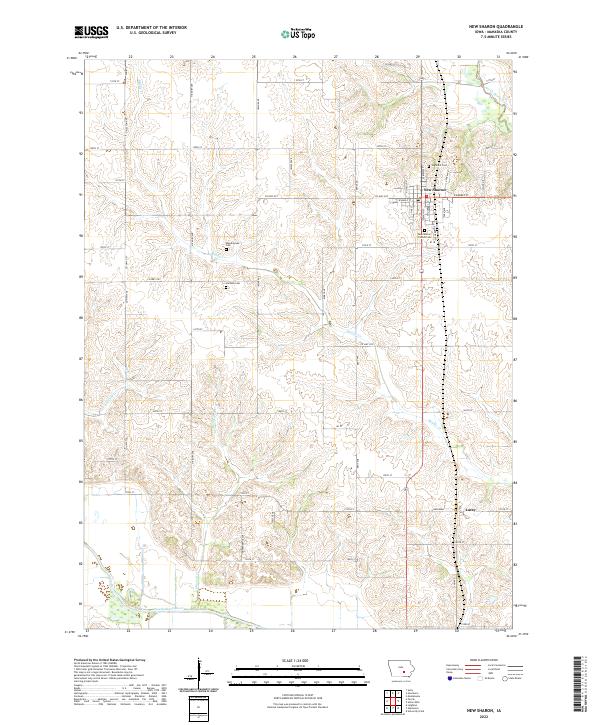 US Topo 7.5-minute map for New Sharon IA