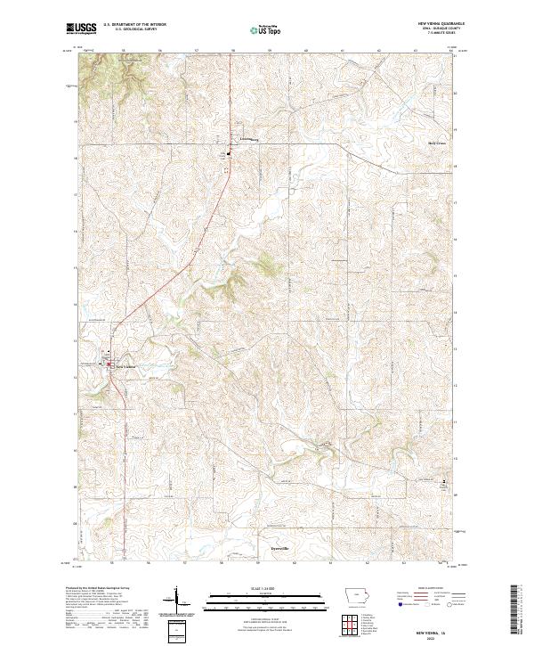 US Topo 7.5-minute map for New Vienna IA