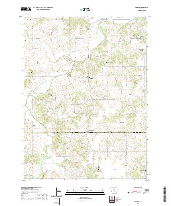 US Topo 7.5-minute map for Newbern IA