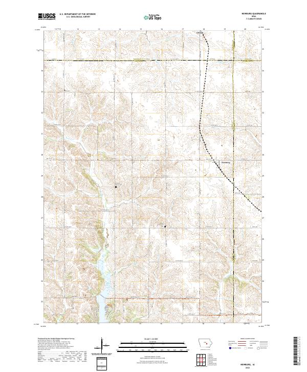 US Topo 7.5-minute map for Newburg IA