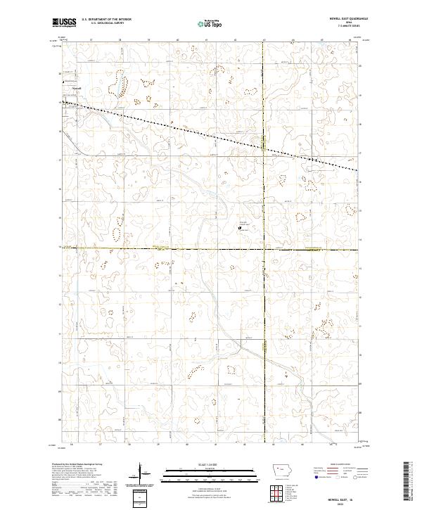 US Topo 7.5-minute map for Newell East IA