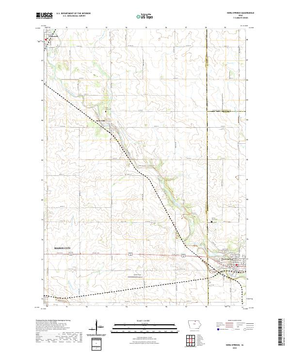 US Topo 7.5-minute map for Nora Springs IA