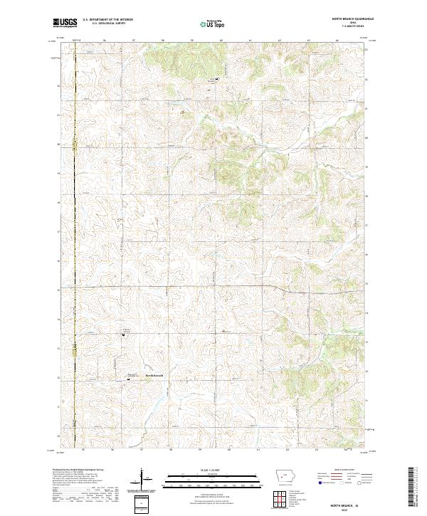 US Topo 7.5-minute map for North Branch IA