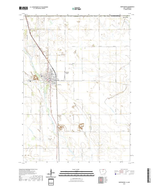 US Topo 7.5-minute map for Northwood IAMN