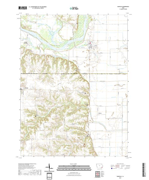 US Topo 7.5-minute map for Oakville IA