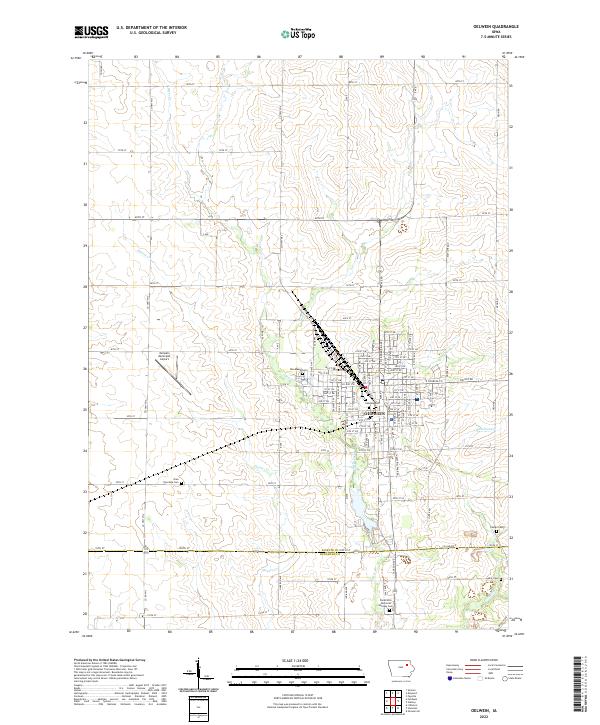 US Topo 7.5-minute map for Oelwein IA