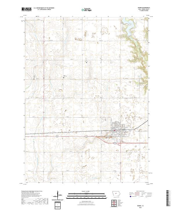 US Topo 7.5-minute map for Ogden IA