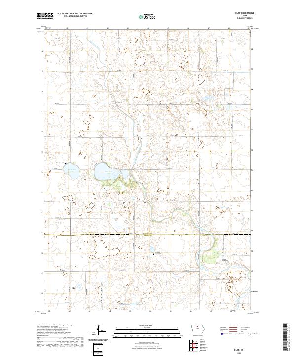 US Topo 7.5-minute map for Olaf IA