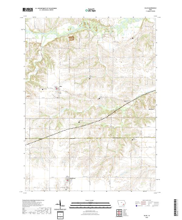 US Topo 7.5-minute map for Ollie IA