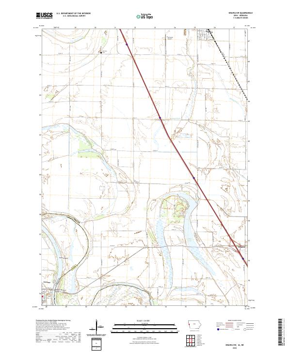 US Topo 7.5-minute map for Onawa SW IANE