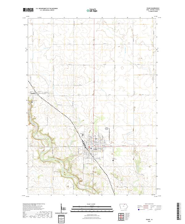 US Topo 7.5-minute map for Osage IA