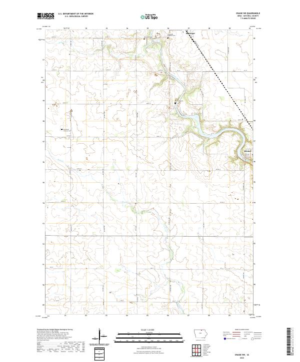 US Topo 7.5-minute map for Osage SW IA