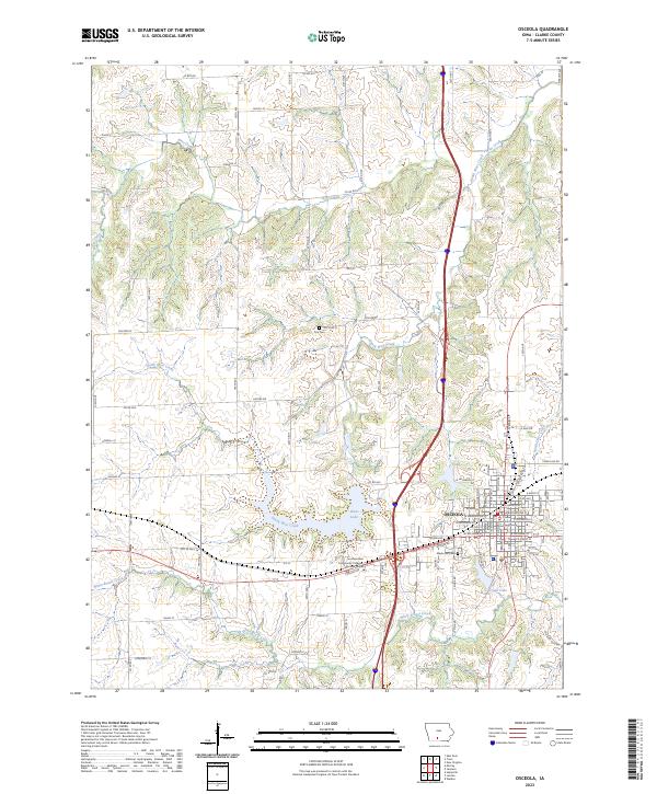 US Topo 7.5-minute map for Osceola IA