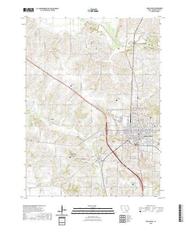 US Topo 7.5-minute map for Oskaloosa IA