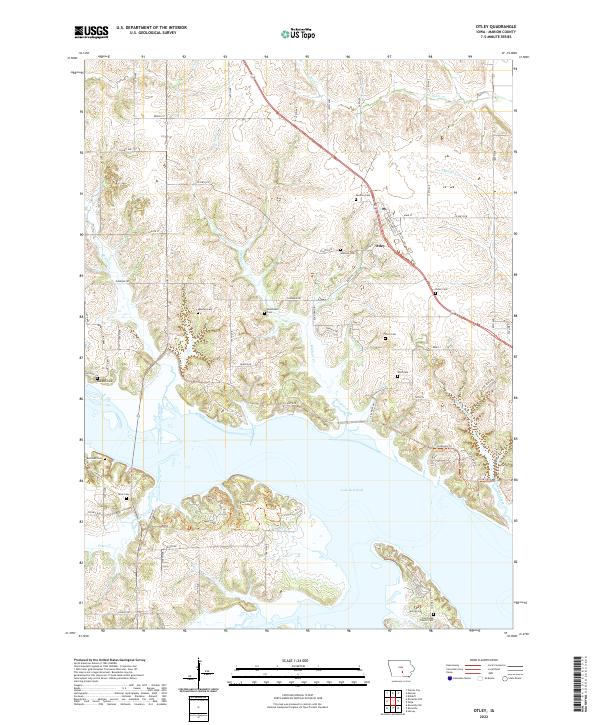 US Topo 7.5-minute map for Otley IA