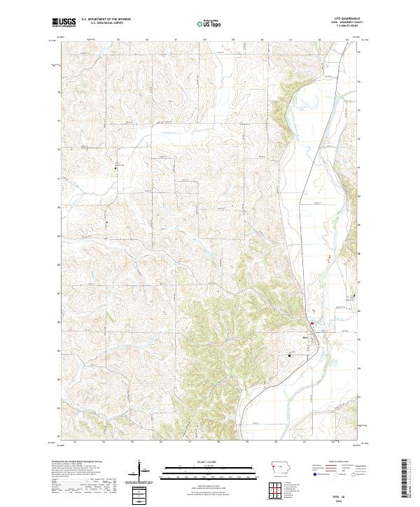 US Topo 7.5-minute map for Oto IA