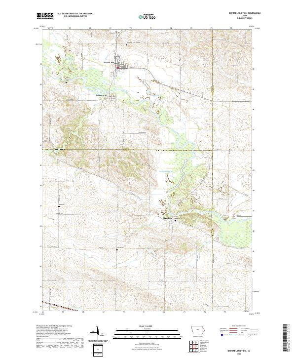 US Topo 7.5-minute map for Oxford Junction IA