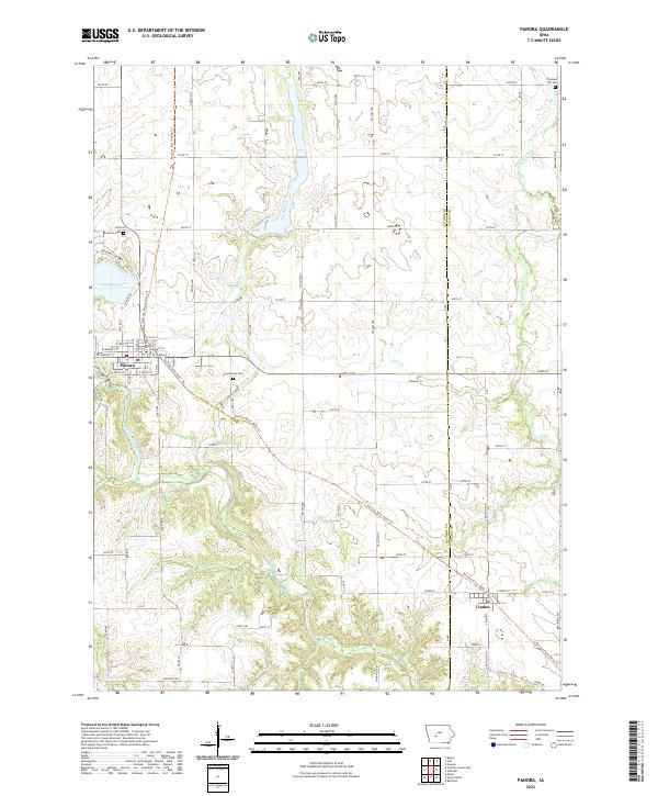 US Topo 7.5-minute map for Panora IA