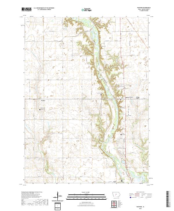 US Topo 7.5-minute map for Panther IA