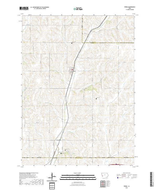 US Topo 7.5-minute map for Persia IA